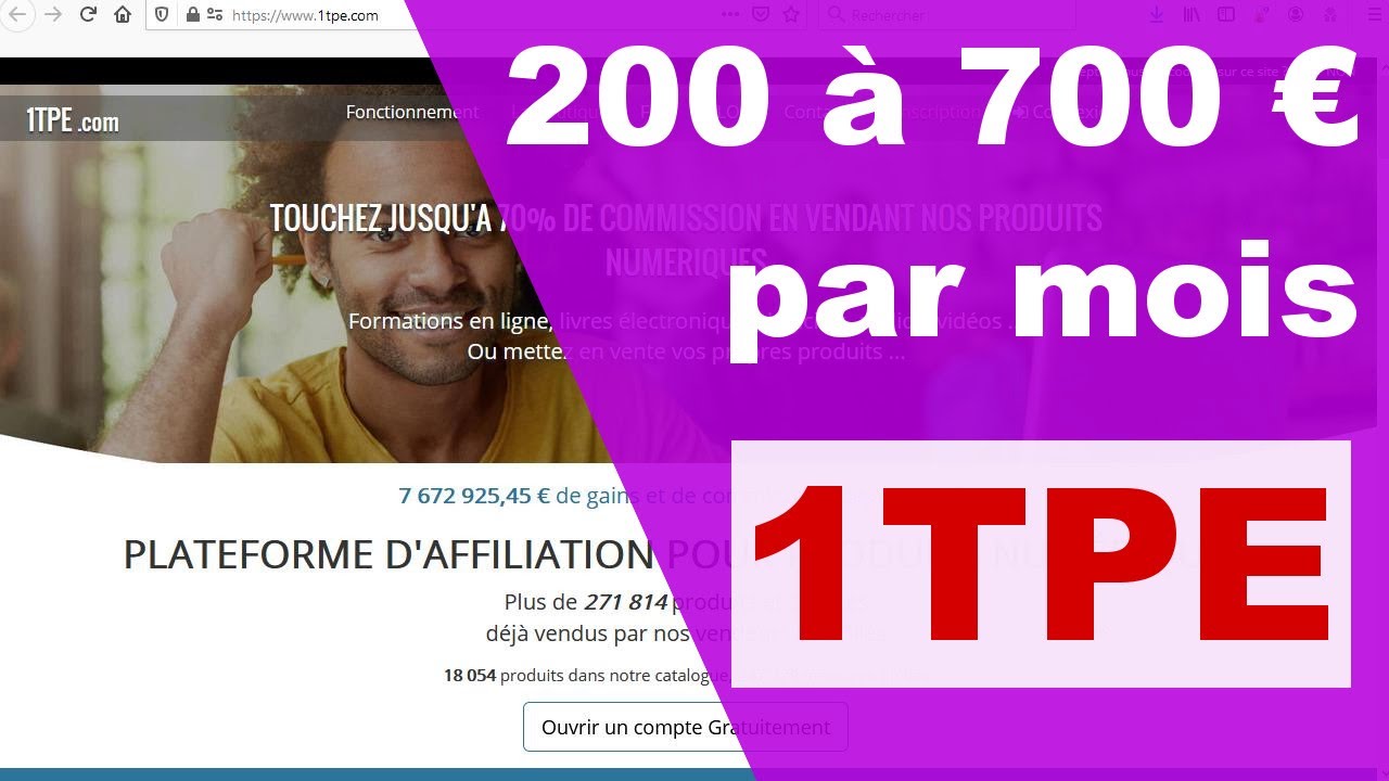💰 200 à 700 euros par mois avec 1TPE.com