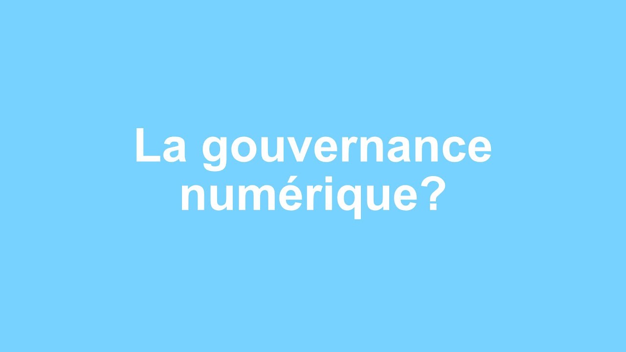 La gouvernance numérique?