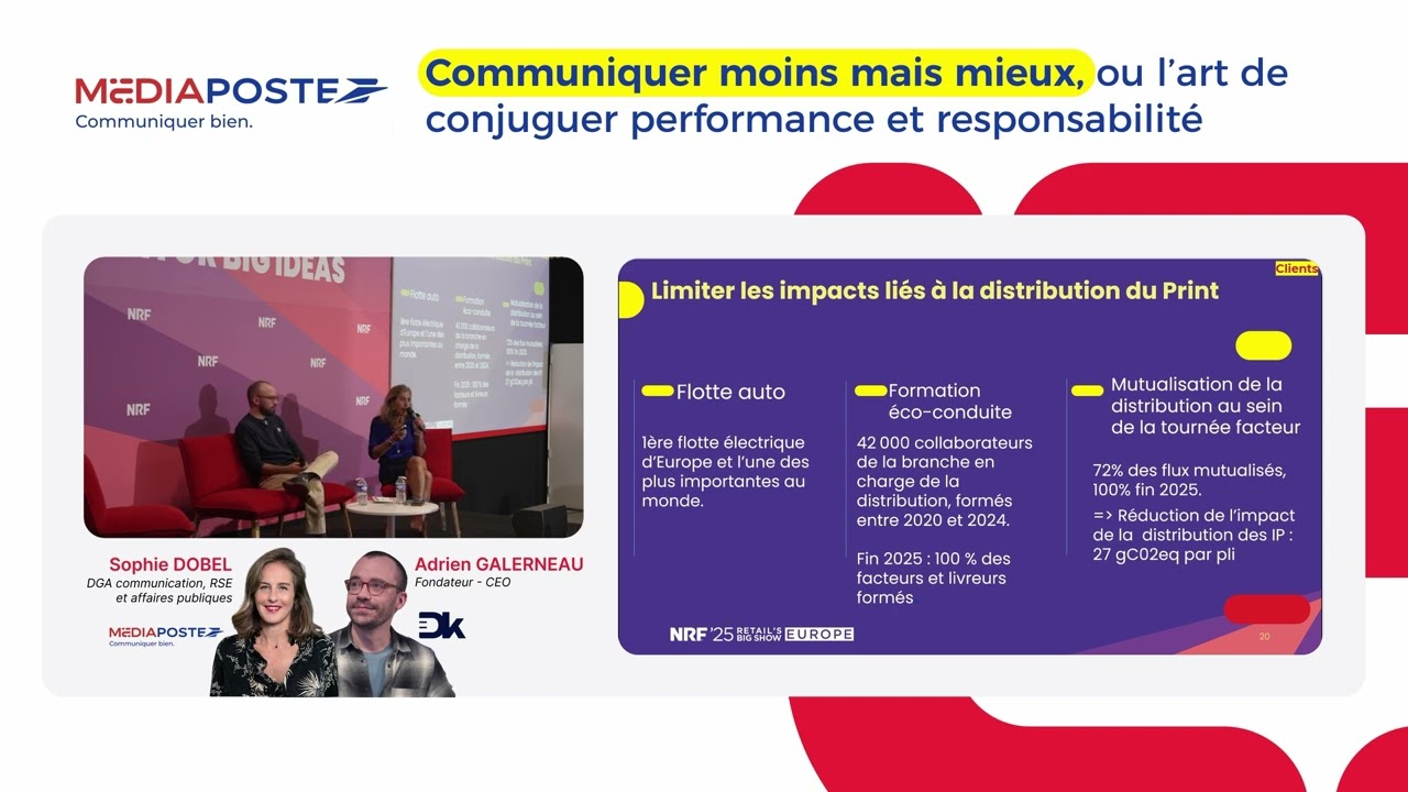 MEDIAPOSTE x DK, ou l'art de conjuguer performance et responsabilité au salon NRF 2025