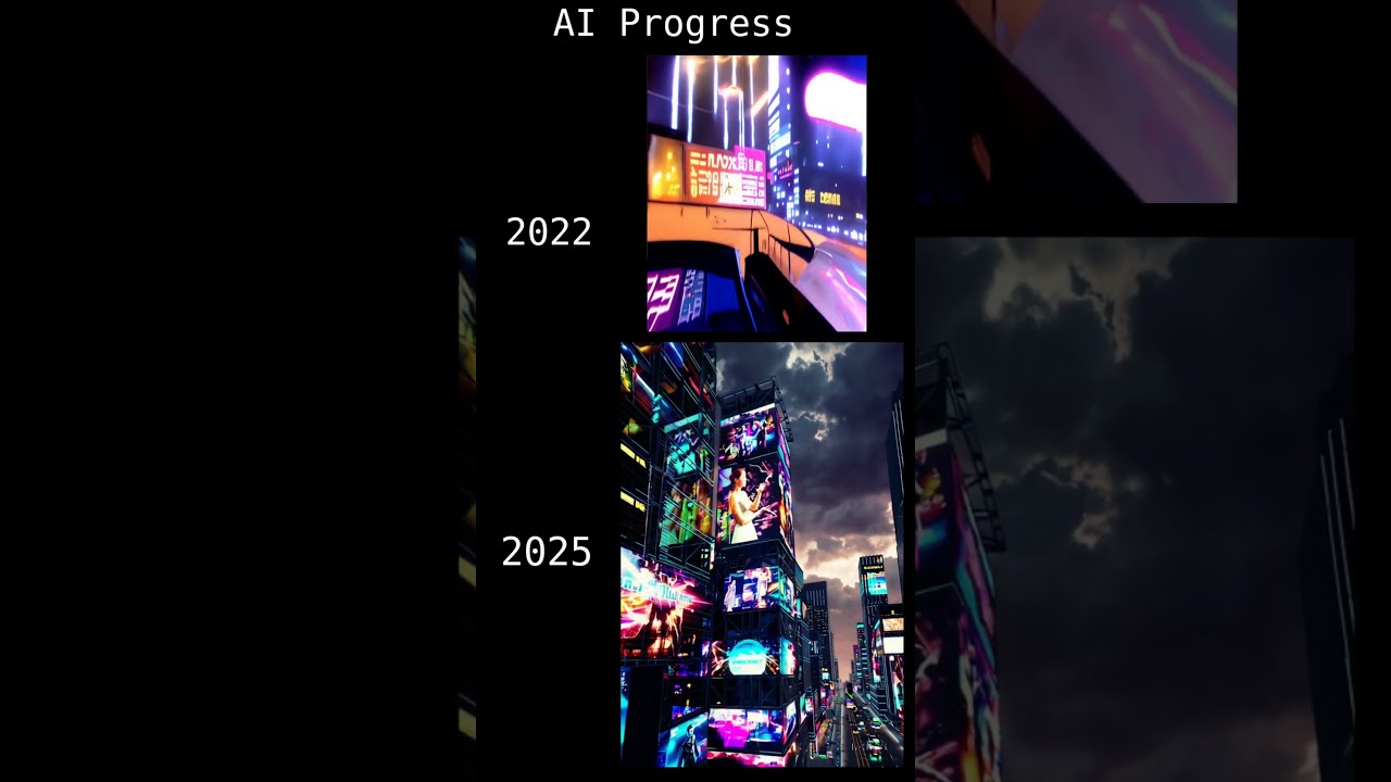 AI video generation progress 2022 vs 2025