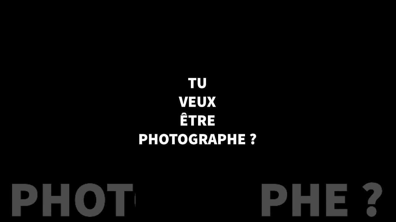 Si tu veux échouer, fais ça ! #photographie #photographepro