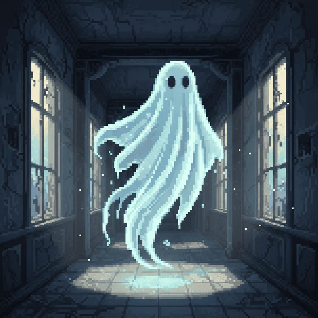 découvrez l'univers captivant du pixel art fantôme, où l'esthétique rétro rencontre des apparitions éthérées pour une expérience visuelle unique et mystérieuse.