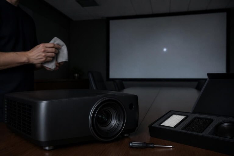 découvrez les causes courantes des points blancs sur un vidéoprojecteur et les solutions efficaces pour les éliminer, afin d'améliorer la qualité de votre projection.