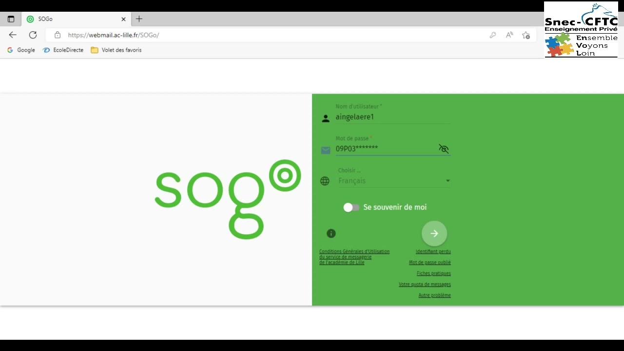 L'utilisation de la messagerie académique