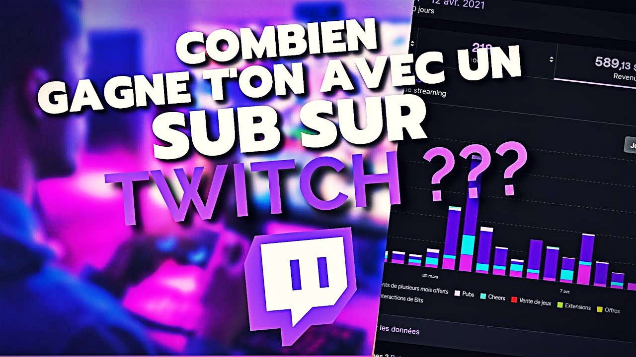 COMBIEN GAGNE / RAPPORTE UN SUB SUR TWITCH ?